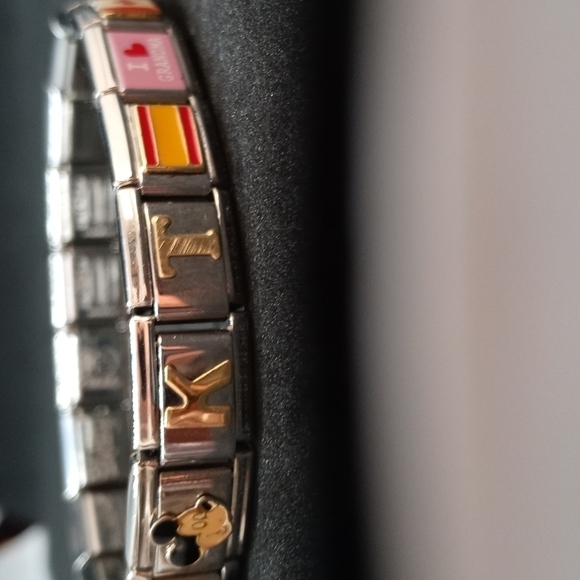 Stainless steel Charm bracelet made in Italy stretchy - Picture 7 of 13